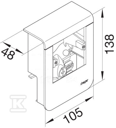 Empty device carrier 20x80, fi60, black - SL200809019011