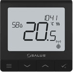 SALUS SQ610B Quantum wired temperature controller, 230V weekly flush-mounted black, with OpenTherm