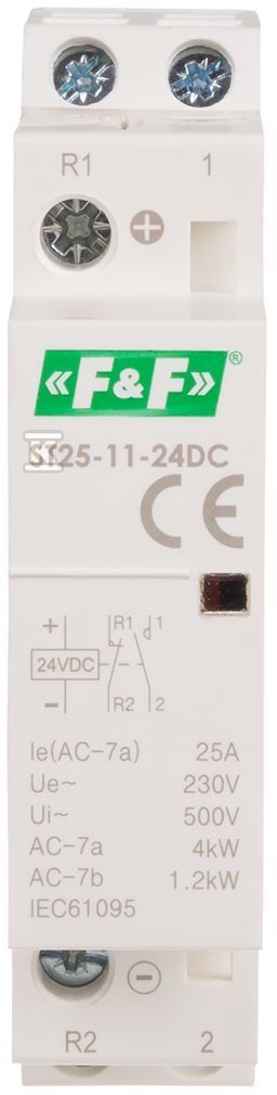 Rail-mounted modular contactor, - ST25-11-24DC