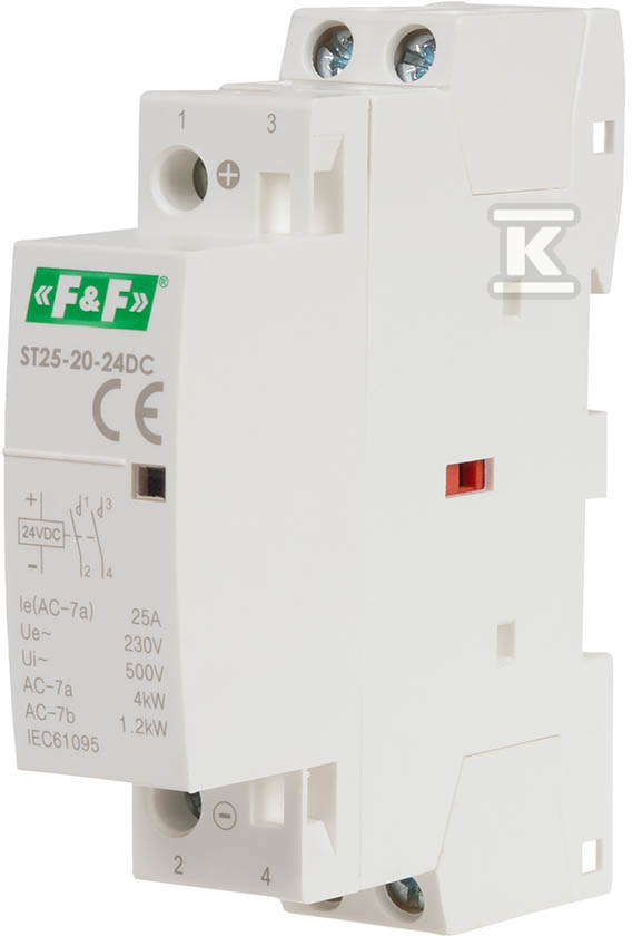 Contactor modular pentru șină, 2x - ST25-20-24DC