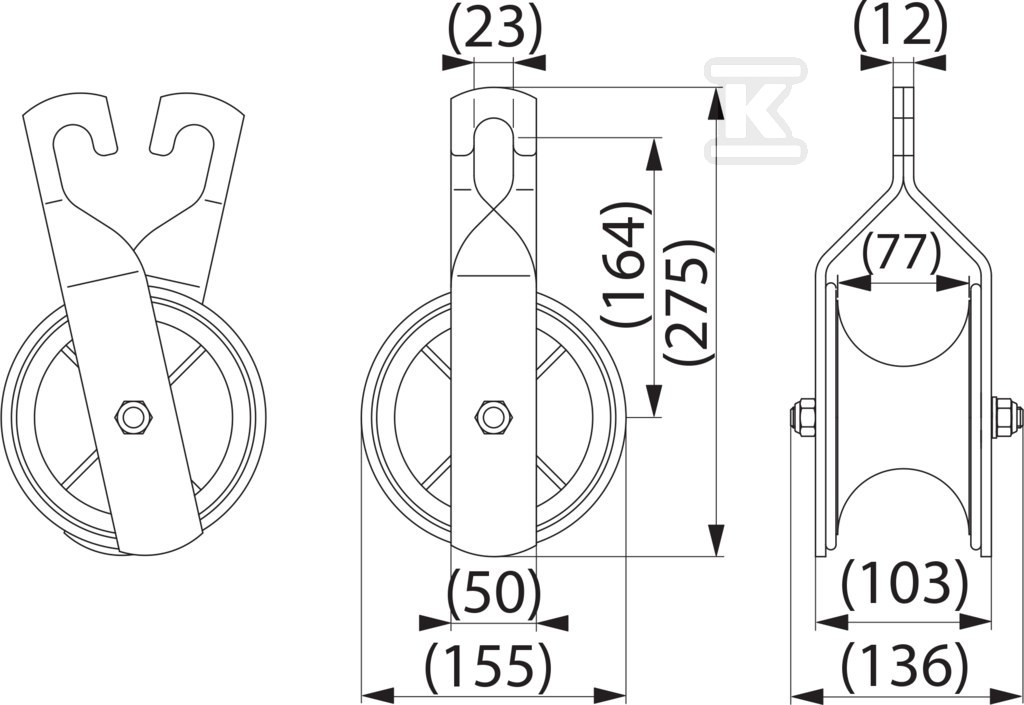 Rolă simplă (rolă din aluminiu cu - ST26.33