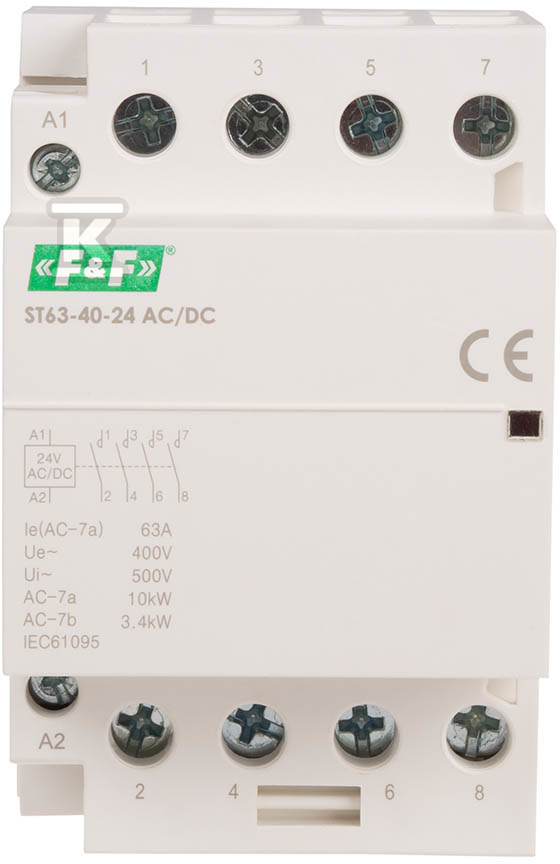 Modularni kontaktor za šinu, 4xNO - ST63-40-24ACDC