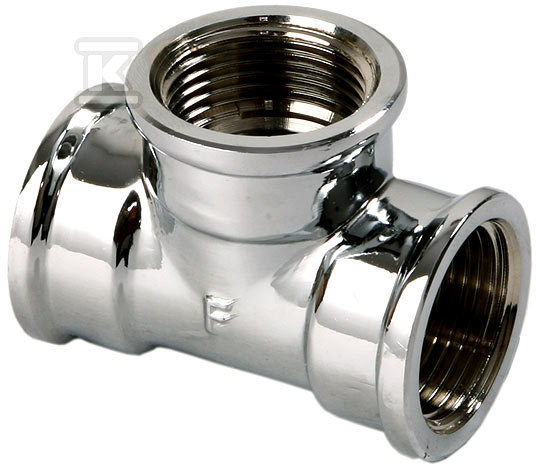 Trójnik mosiężny 3/4" chrom - T03C