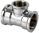 Trójnik redukcyjny mosiężny 3/4"x1/2"x3/4" chrom