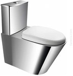 WC COMPACT stainless steel floor standing with PVC seat