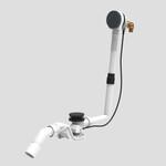 Сифон ванни автоматичний SWING PLUS з наповненням ванни через перелив, чорний матовий.