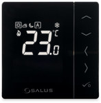 SALUS VS35B wired temperature controller, programmable, daily, flush-mounted, black, 230V