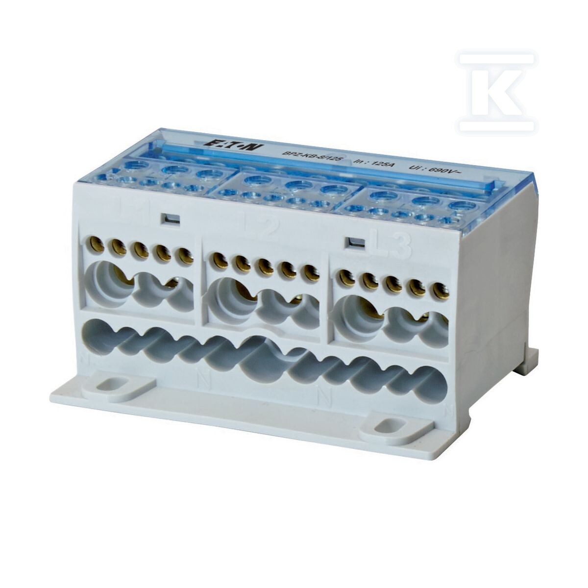 Modular distribution block unit, 4-pole BPZ-KB-8/125 289968 - Onninen ...