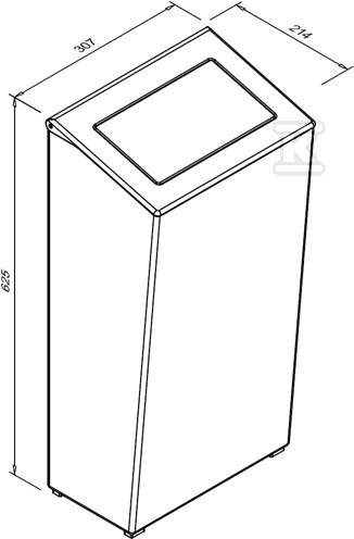 Сміттєвий бак з кришкою підвісний 30 л - WB30BL