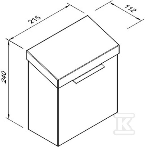 Wall-mounted bin for hygienic waste 4.2 - WB4SNB