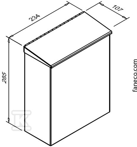 Wall-mounted hygienic waste bin 7l SNM - WB7SJB