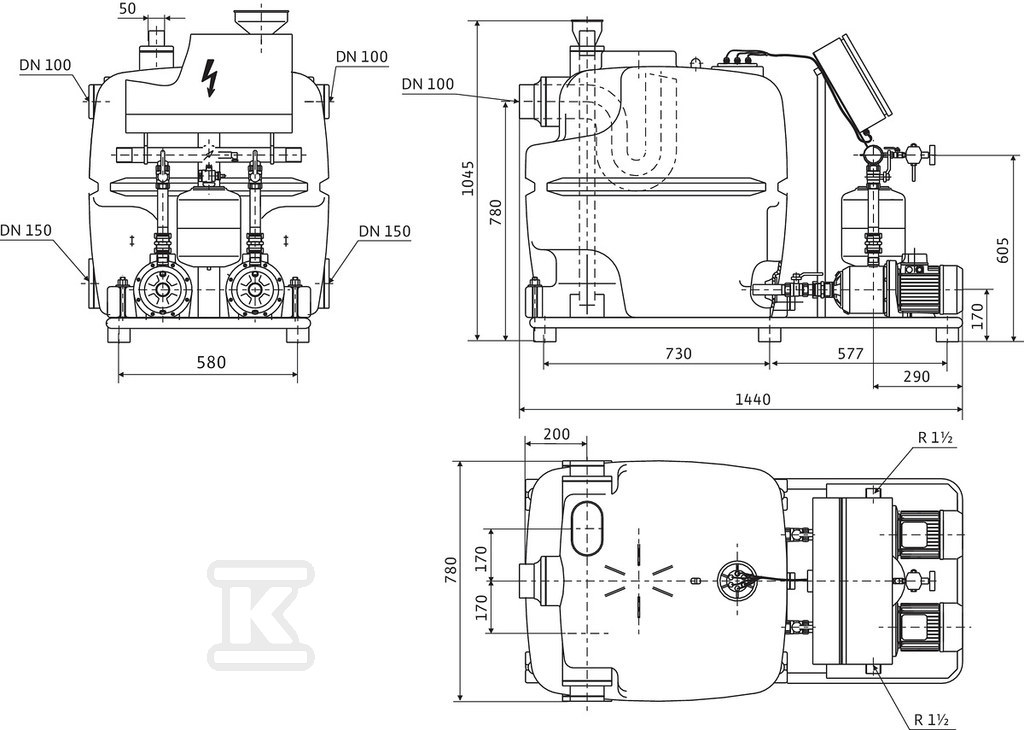 Centrala deszczowa Wilo-RainSystem AF - 2504589