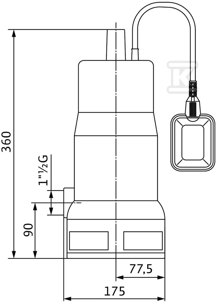 WILO Initial WASTE 16-11 leeresztő - 4186549