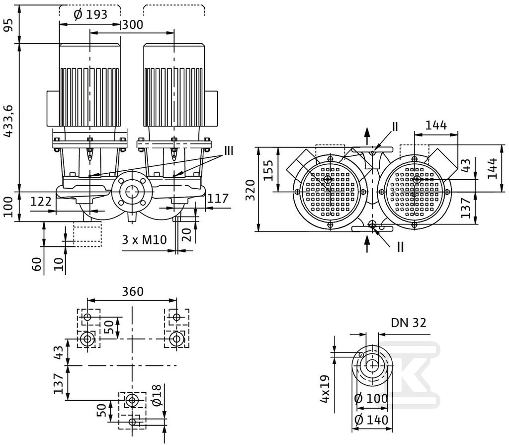 Double circulation pump - 2121010