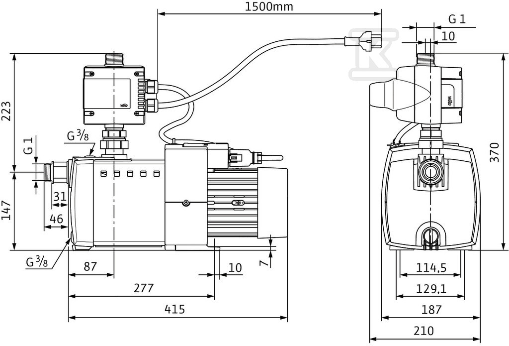 Pompa Wilo-HiMulti 3C1-45 do - 2543608