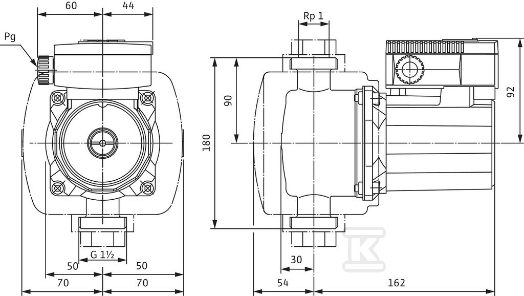 Circulation pump Wilo-TOP-Z 25/6 EM - 2045521