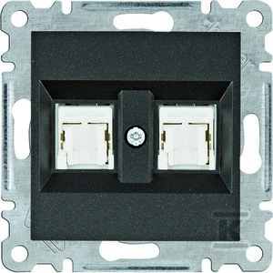 LUMINA Double computer socket RJ45 cat.5e UTP, black WL2123 - Onninen ...