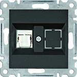 LUMINA Розетка одинарна комп'ютерна RJ45 cat.6 UTP, чорна