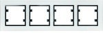 LUMINA Passion Ramka 4-krotna pozioma, szkło białe