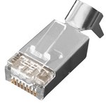 RJ45 STP zástrčka pro "silný" 23 AWG drát pro speciální krimpovač NI036