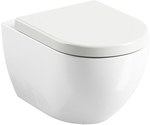 UNI Chrome wall hung toilet white