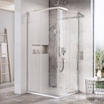 Sliding corner shower enclosure BLSRV2-80 bright alu Transparent