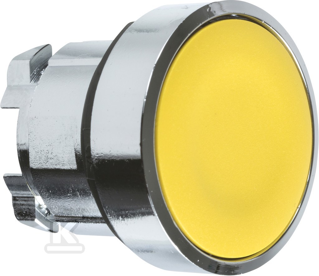 Flat, metal button head, yellow, - ZB4BA5