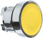 Botão plano metálico amarelo, sem identificação, série Harmony XB4.