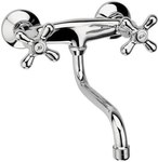 RETRO NEW wall-mounted washbasin mixer, chrome