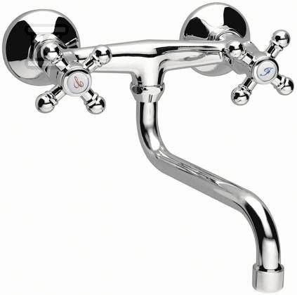 RETRO wall-mounted sink mixer, chrome - XR5