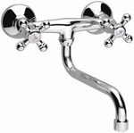 RETRO wall-mounted sink mixer, chrome