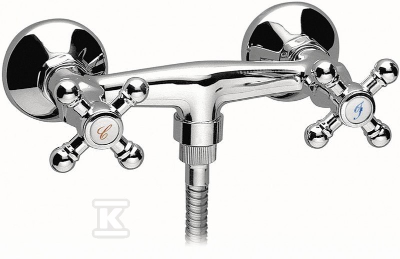 RETRO wall-mounted shower mixer, chrome - XR77