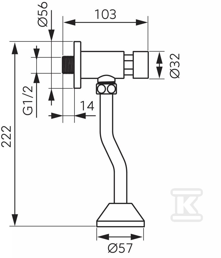 PRESSTIGE PRO timed urinal valve, - Z502