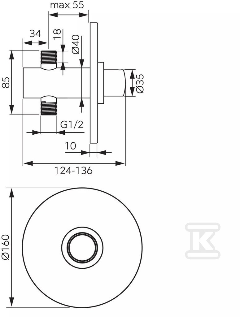 PRESSTIGE PRO concealed timer shower - Z503