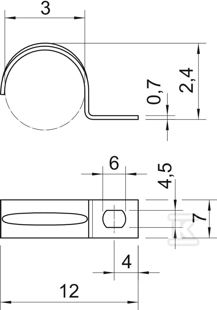 Montážní svorka typ 604 3 G - 1003038