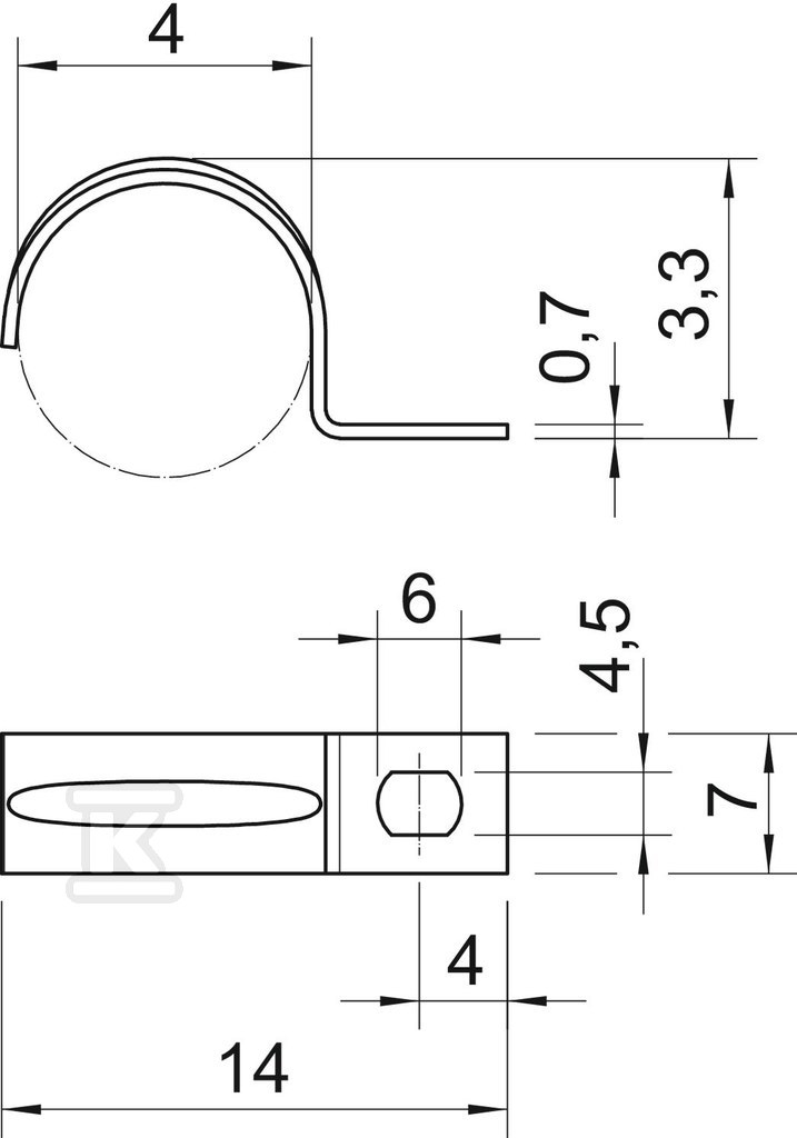 Obejma mocująca typ 604 4 G - 1003046