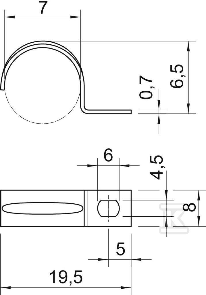 Montážní svorka typ 604 7 G - 1003070