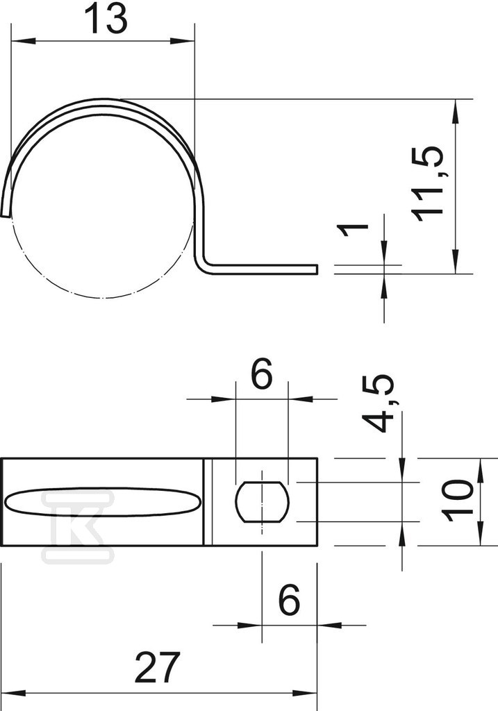 Montážní svorka typ 604 13 G - 1003135