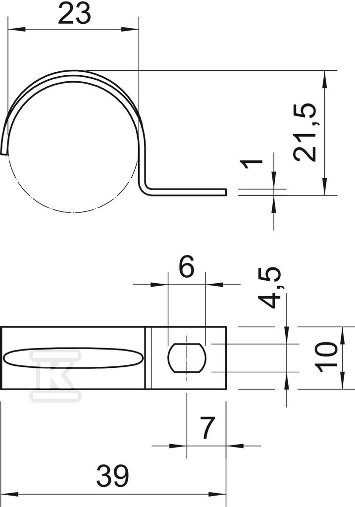 Montážní svorka typ 604 23 G - 1003232