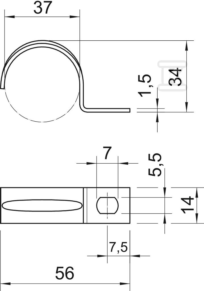 Montážní svorka typ 604 37 G - 1003372