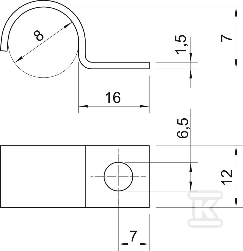 Montážní svorka typ 1015 8G - 1009052