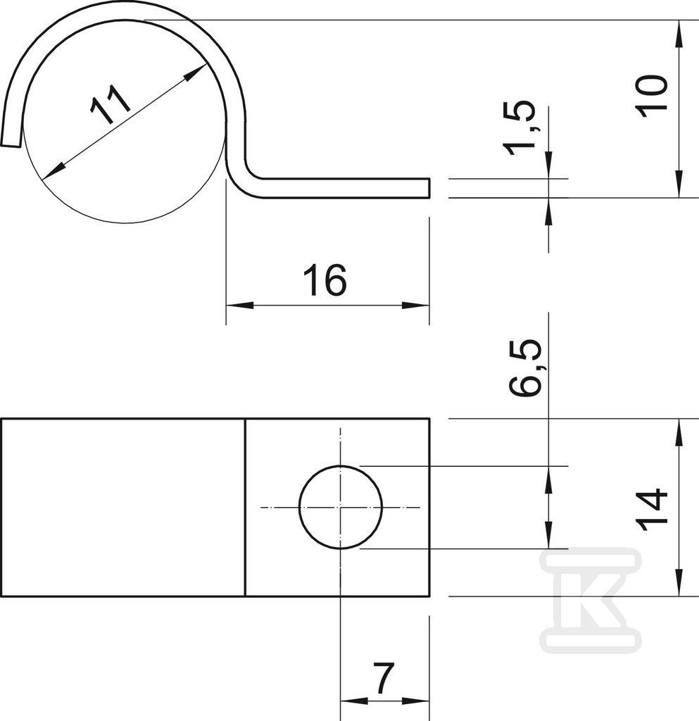 Montážní svorka typ 1015 11 G - 1009087