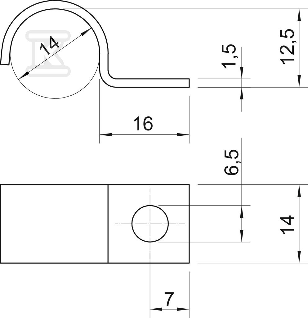 Montážní svorka typ 1015 14 G - 1009168