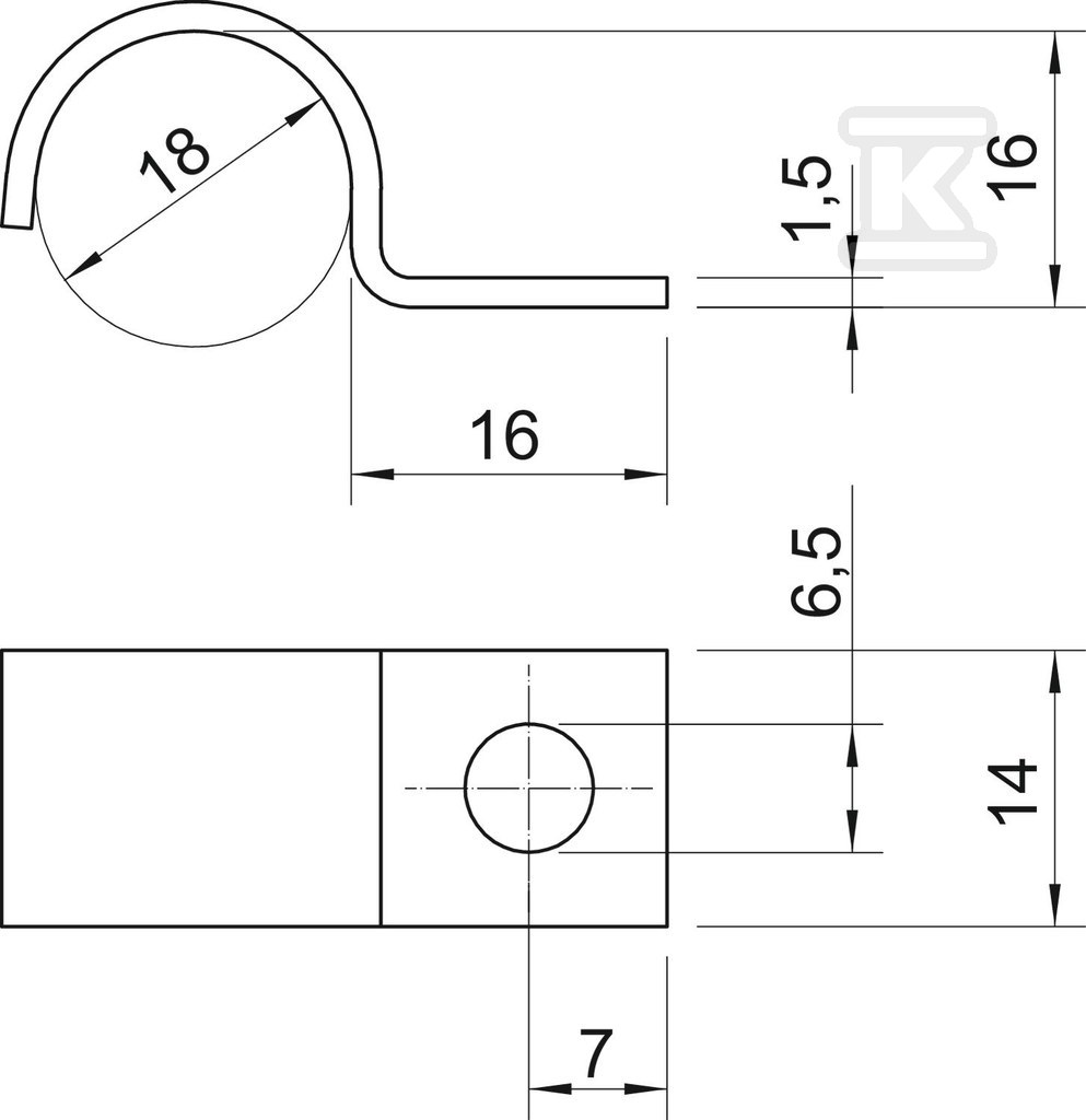 Montážní svorka typ 1015 18 G - 1009214