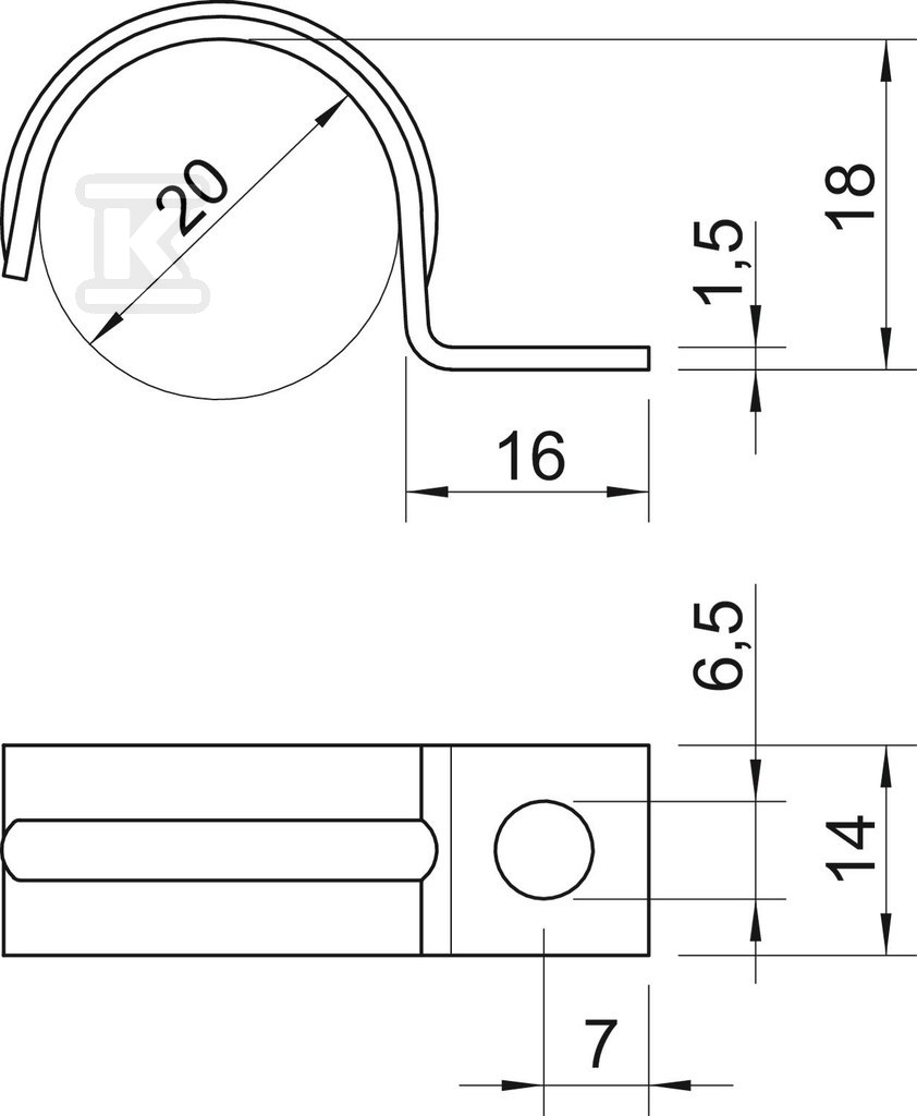 Obejma mocująca typ 1015 20 G - 1009230