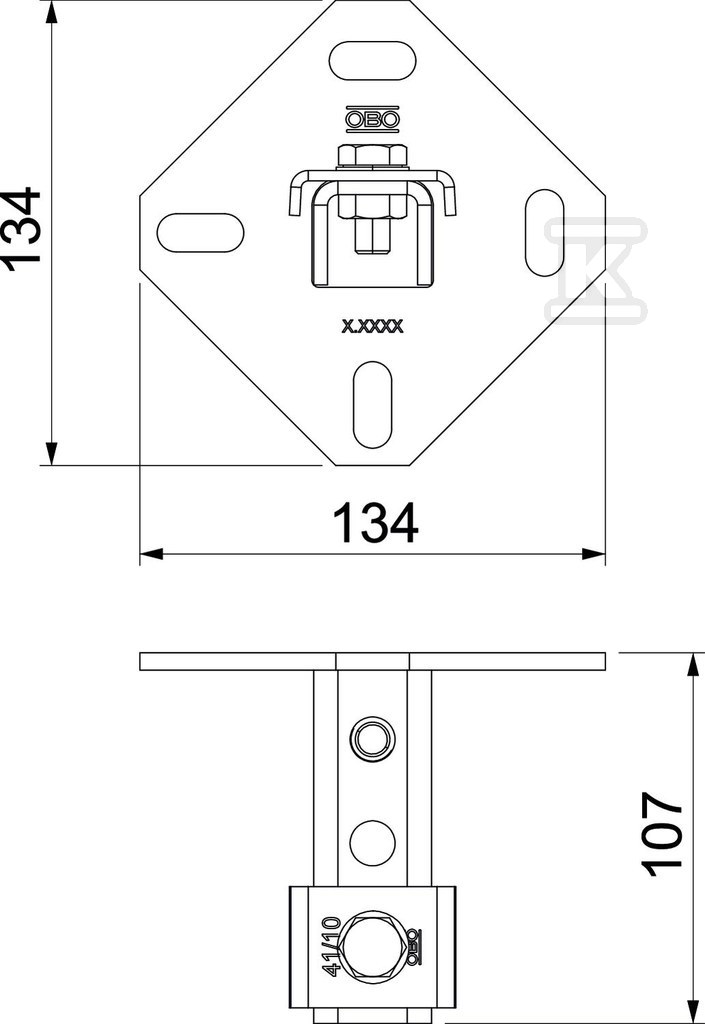 Uchwyt ścienny typ WBDHE 41 A2 - 1123195