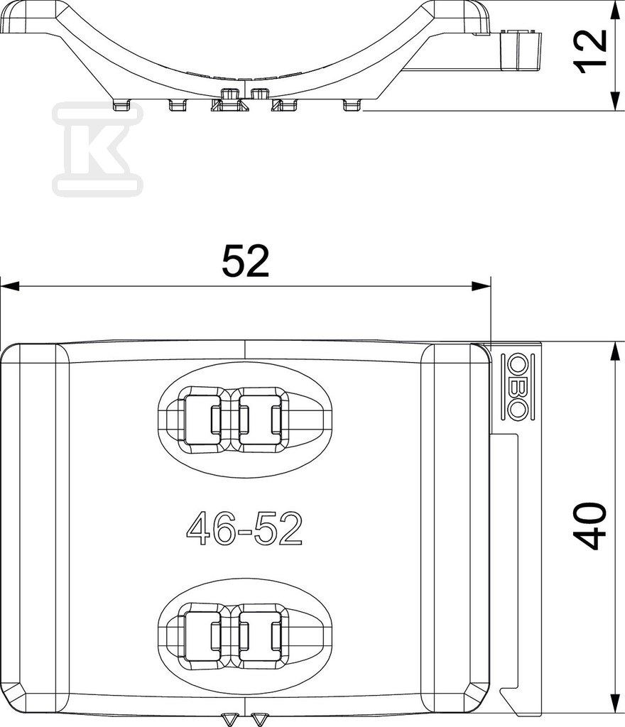 Universal counter tray type 2058UW 52 - 1198052