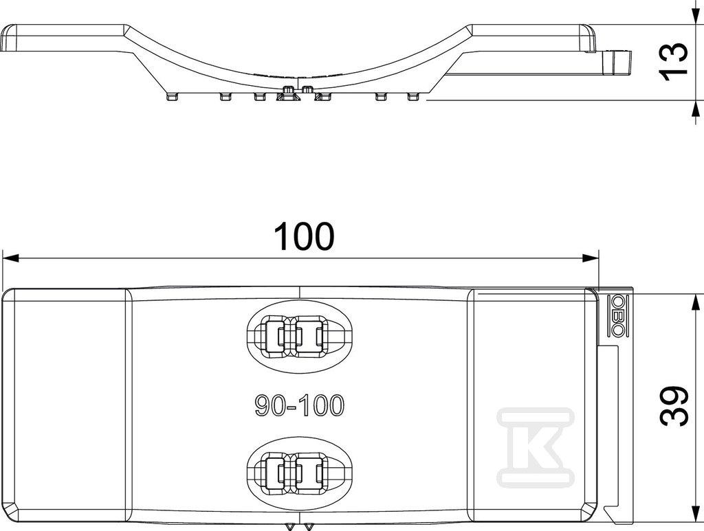 Universal counter tray type 2058UW 100 - 1198100