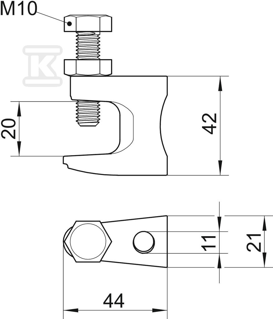 Bracket screw, type FL 2 TG - 1488023