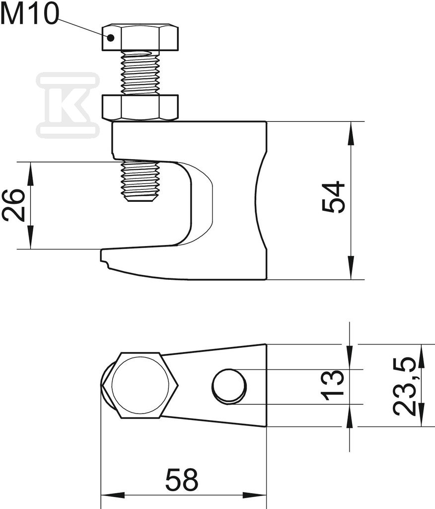 Bracket screw, type FL 3 TG - 1488031